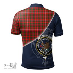 Scottish MacKinnon Modern Clan Scotland Golf Plaid Polo Shirt with Scottish Flag Tartan Mens Polo Shirts Scottish Plaid Tartan Plaid - ScotsTee - scotstee.com