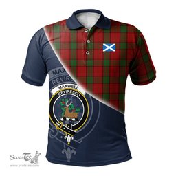 Scottish Maxwell Clan Scotland Golf Plaid Polo Shirt with Scottish Flag Tartan Mens Polo Shirts Scottish Plaid Tartan Plaid - ScotsTee - scotstee.com