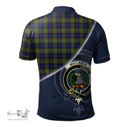 Scottish MacLaren Modern Clan Scotland Golf Plaid Polo Shirt with Scottish Flag Tartan Mens Polo Shirts Scottish Plaid Tartan Plaid - ScotsTee - scotstee.com
