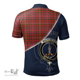 Scottish MacAlister Modern Clan Scotland Golf Plaid Polo Shirt with Scottish Flag Tartan Mens Polo Shirts Scottish Plaid Tartan Plaid - ScotsTee - scotstee.com