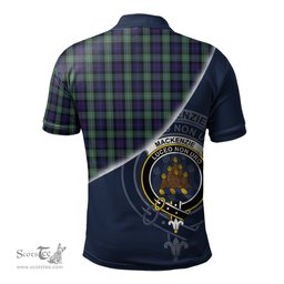 Scottish MacKenzie Hunting Green Clan Scotland Golf Plaid Polo Shirt with Scottish Flag Tartan Mens Polo Shirts Scottish Plaid Tartan Plaid - ScotsTee - scotstee.com