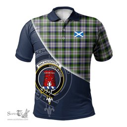 Scottish MacNaughton Dress Clan Scotland Golf Plaid Polo Shirt with Scottish Flag Tartan Mens Polo Shirts Scottish Plaid Tartan Plaid - ScotsTee - scotstee.com
