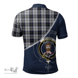 Scottish Menzies Black Dress Clan Scotland Golf Plaid Polo Shirt with Scottish Flag Tartan Mens Polo Shirts Scottish Plaid Tartan Plaid - ScotsTee - scotstee.com