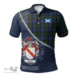 Scottish McFadzen 01 Clan Scotland Golf Plaid Polo Shirt with Scottish Flag Tartan Mens Polo Shirts Scottish Plaid Tartan Plaid - ScotsTee - scotstee.com
