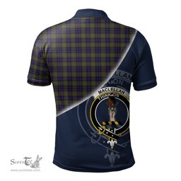 Scottish MacLellan Clan Scotland Golf Plaid Polo Shirt with Scottish Flag Tartan Mens Polo Shirts Scottish Plaid Tartan Plaid - ScotsTee - scotstee.com