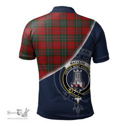 Scottish MacLean Clan Scotland Golf Plaid Polo Shirt with Scottish Flag Tartan Mens Polo Shirts Scottish Plaid Tartan Plaid - ScotsTee - scotstee.com