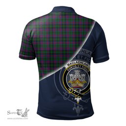 Scottish MacLachlan Hunting Clan Scotland Golf Plaid Polo Shirt with Scottish Flag Tartan Mens Polo Shirts Scottish Plaid Tartan Plaid - ScotsTee - scotstee.com