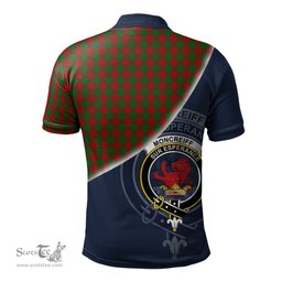 Scottish Moncrieff Clan Scotland Golf Plaid Polo Shirt with Scottish Flag Tartan Mens Polo Shirts Scottish Plaid Tartan Plaid - ScotsTee - scotstee.com