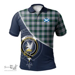 Scottish Lindsay Dress Clan Scotland Golf Plaid Polo Shirt with Scottish Flag Tartan Mens Polo Shirts Scottish Plaid Tartan Plaid - ScotsTee - scotstee.com