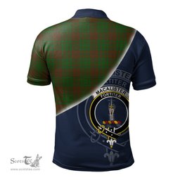 Scottish MacAlister of Glenbarr Hunting Clan Scotland Golf Plaid Polo Shirt with Scottish Flag Tartan Mens Polo Shirts Scottish Plaid Tartan Plaid - ScotsTee - scotstee.com