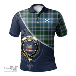 Scottish MacNeil Dress Clan Scotland Golf Plaid Polo Shirt with Scottish Flag Tartan Mens Polo Shirts Scottish Plaid Tartan Plaid - ScotsTee - scotstee.com