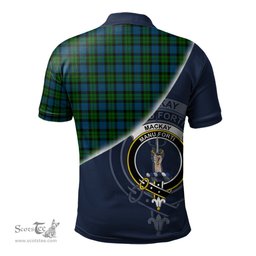 Scottish MacKay Modern Clan Scotland Golf Plaid Polo Shirt with Scottish Flag Tartan Mens Polo Shirts Scottish Plaid Tartan Plaid - ScotsTee - scotstee.com