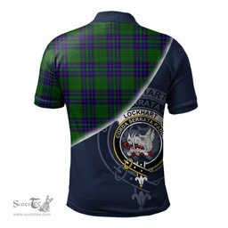 Scottish Lockhart Modern Clan Scotland Golf Plaid Polo Shirt with Scottish Flag Tartan Mens Polo Shirts Scottish Plaid Tartan Plaid - ScotsTee - scotstee.com