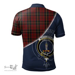 Scottish MacAlister of Skye Clan Scotland Golf Plaid Polo Shirt with Scottish Flag Tartan Mens Polo Shirts Scottish Plaid Tartan Plaid - ScotsTee - scotstee.com