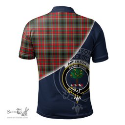 Scottish Anderson of Arbrake Clan Scotland Golf Plaid Polo Shirt with Scottish Flag Tartan Mens Polo Shirts Scottish Plaid Tartan Plaid - ScotsTee - scotstee.com