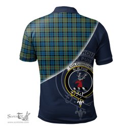 Scottish Colquhoun Ancient Clan Scotland Golf Plaid Polo Shirt with Scottish Flag Tartan Mens Polo Shirts Scottish Plaid Tartan Plaid - ScotsTee - scotstee.com