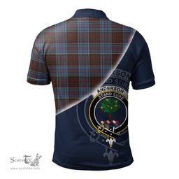 Scottish Anderson Highland Society of London Clan Scotland Golf Plaid Polo Shirt with Scottish Flag Tartan Mens Polo Shirts Scottish Plaid Tartan Plaid - ScotsTee - scotstee.com