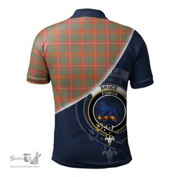 Scottish Bruce Ancient Clan Scotland Golf Plaid Polo Shirt with Scottish Flag Tartan Mens Polo Shirts Scottish Plaid Tartan Plaid - ScotsTee - scotstee.com