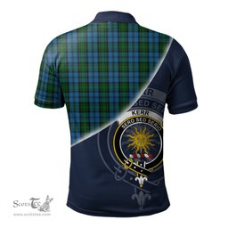 Scottish Kerr Hunting Clan Scotland Golf Plaid Polo Shirt with Scottish Flag Tartan Mens Polo Shirts Scottish Plaid Tartan Plaid - ScotsTee - scotstee.com