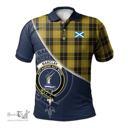 Scottish Barclay Dress Clan Scotland Golf Plaid Polo Shirt with Scottish Flag Tartan Mens Polo Shirts Scottish Plaid Tartan Plaid - ScotsTee - scotstee.com