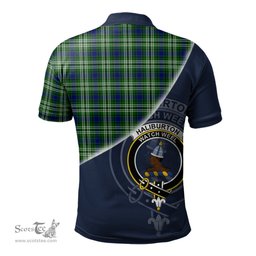 Scottish Haliburton Clan Scotland Golf Plaid Polo Shirt with Scottish Flag Tartan Mens Polo Shirts Scottish Plaid Tartan Plaid - ScotsTee - scotstee.com