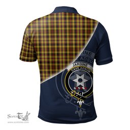 Scottish Jardine Clan Scotland Golf Plaid Polo Shirt with Scottish Flag Tartan Mens Polo Shirts Scottish Plaid Tartan Plaid - ScotsTee - scotstee.com