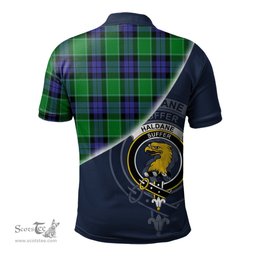 Scottish Haldane Clan Scotland Golf Plaid Polo Shirt with Scottish Flag Tartan Mens Polo Shirts Scottish Plaid Tartan Plaid - ScotsTee - scotstee.com