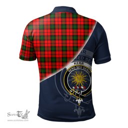 Scottish Kerr Modern Clan Scotland Golf Plaid Polo Shirt with Scottish Flag Tartan Mens Polo Shirts Scottish Plaid Tartan Plaid - ScotsTee - scotstee.com
