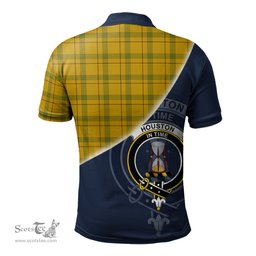 Scottish Houston Clan Scotland Golf Plaid Polo Shirt with Scottish Flag Tartan Mens Polo Shirts Scottish Plaid Tartan Plaid - ScotsTee - scotstee.com