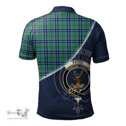 Scottish Keith Ancient Clan Scotland Golf Plaid Polo Shirt with Scottish Flag Tartan Mens Polo Shirts Scottish Plaid Tartan Plaid - ScotsTee - scotstee.com