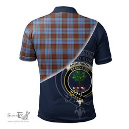 Scottish Anderson Modern Clan Scotland Golf Plaid Polo Shirt with Scottish Flag Tartan Mens Polo Shirts Scottish Plaid Tartan Plaid - ScotsTee - scotstee.com