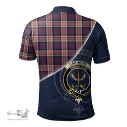 Scottish Carnegie Clan Scotland Golf Plaid Polo Shirt with Scottish Flag Tartan Mens Polo Shirts Scottish Plaid Tartan Plaid - ScotsTee - scotstee.com