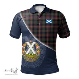 Scottish Cameron Highlanders of Ottawa Clan Scotland Golf Plaid Polo Shirt with Scottish Flag Tartan Mens Polo Shirts Scottish Plaid Tartan Plaid - ScotsTee - scotstee.com