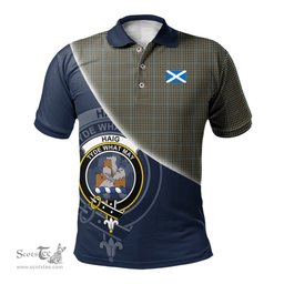 Scottish Haig Clan Scotland Golf Plaid Polo Shirt with Scottish Flag Tartan Mens Polo Shirts Scottish Plaid Tartan Plaid - ScotsTee - scotstee.com