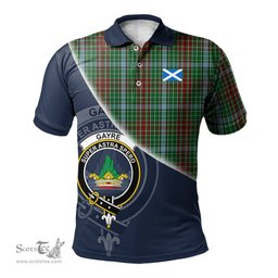 Scottish Gayre Clan Scotland Golf Plaid Polo Shirt with Scottish Flag Tartan Mens Polo Shirts Scottish Plaid Tartan Plaid - ScotsTee - scotstee.com