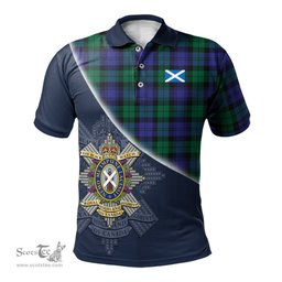 Scottish Black Watch Modern of Canada Clan Scotland Golf Plaid Polo Shirt with Scottish Flag Tartan Mens Polo Shirts Scottish Plaid Tartan Plaid - ScotsTee - scotstee.com