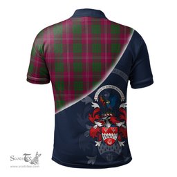 Scottish Crawford of NewZealand Clan Scotland Golf Plaid Polo Shirt with Scottish Flag Tartan Mens Polo Shirts Scottish Plaid Tartan Plaid - ScotsTee - scotstee.com