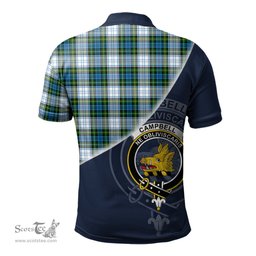 Scottish Campbell Dress Clan Scotland Golf Plaid Polo Shirt with Scottish Flag Tartan Mens Polo Shirts Scottish Plaid Tartan Plaid - ScotsTee - scotstee.com