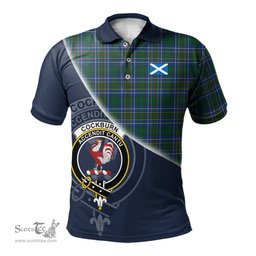 Scottish Cockburn Ancient Clan Scotland Golf Plaid Polo Shirt with Scottish Flag Tartan Mens Polo Shirts Scottish Plaid Tartan Plaid - ScotsTee - scotstee.com