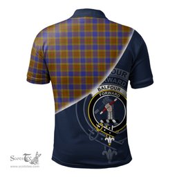 Scottish Balfour Modern Clan Scotland Golf Plaid Polo Shirt with Scottish Flag Tartan Mens Polo Shirts Scottish Plaid Tartan Plaid - ScotsTee - scotstee.com
