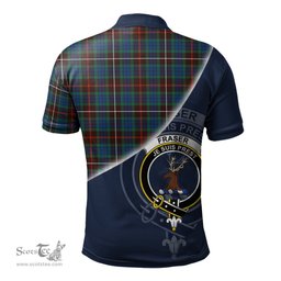 Scottish Fraser Hunting Ancient Clan Scotland Golf Plaid Polo Shirt with Scottish Flag Tartan Mens Polo Shirts Scottish Plaid Tartan Plaid - ScotsTee - scotstee.com