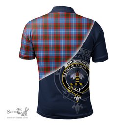 Scottish Congilton Clan Scotland Golf Plaid Polo Shirt with Scottish Flag Tartan Mens Polo Shirts Scottish Plaid Tartan Plaid - ScotsTee - scotstee.com
