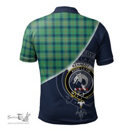 Scottish Kennedy Ancient Clan Scotland Golf Plaid Polo Shirt with Scottish Flag Tartan Mens Polo Shirts Scottish Plaid Tartan Plaid - ScotsTee - scotstee.com