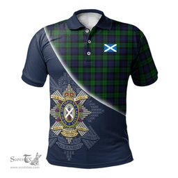 Scottish Black Watch of Canada Clan Scotland Golf Plaid Polo Shirt with Scottish Flag Tartan Mens Polo Shirts Scottish Plaid Tartan Plaid - ScotsTee - scotstee.com