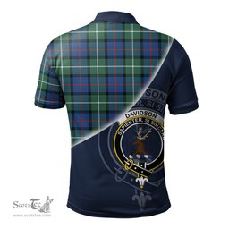 Scottish Davidson of Tulloch Clan Scotland Golf Plaid Polo Shirt with Scottish Flag Tartan Mens Polo Shirts Scottish Plaid Tartan Plaid - ScotsTee - scotstee.com
