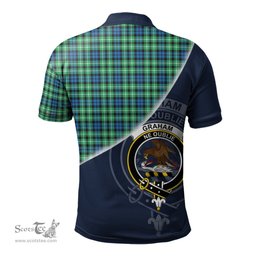 Scottish Graham of Montrose Ancient Clan Scotland Golf Plaid Polo Shirt with Scottish Flag Tartan Mens Polo Shirts Scottish Plaid Tartan Plaid - ScotsTee - scotstee.com