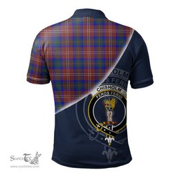 Scottish Chisholm Hunting Modern Clan Scotland Golf Plaid Polo Shirt with Scottish Flag Tartan Mens Polo Shirts Scottish Plaid Tartan Plaid - ScotsTee - scotstee.com
