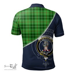 Scottish Clephan Clan Scotland Golf Plaid Polo Shirt with Scottish Flag Tartan Mens Polo Shirts Scottish Plaid Tartan Plaid - ScotsTee - scotstee.com