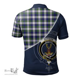 Scottish Gordon Dress Modern Clan Scotland Golf Plaid Polo Shirt with Scottish Flag Tartan Mens Polo Shirts Scottish Plaid Tartan Plaid - ScotsTee - scotstee.com