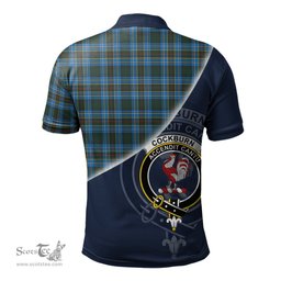 Scottish Cockburn Modern Clan Scotland Golf Plaid Polo Shirt with Scottish Flag Tartan Mens Polo Shirts Scottish Plaid Tartan Plaid - ScotsTee - scotstee.com